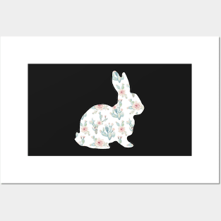 Watercolor Cactus Show Rabbit - NOT FOR RESALE WITHOUT PERMISSION Posters and Art